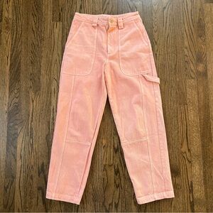 alex mill - blush botanical dyed phoebe pant - carpenter/cargo pants - size 6